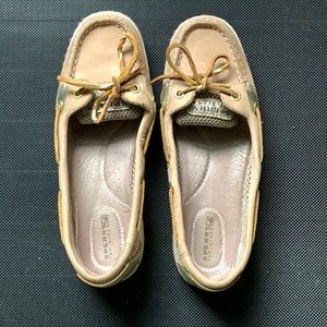 Sperry Top-siders with gold accent